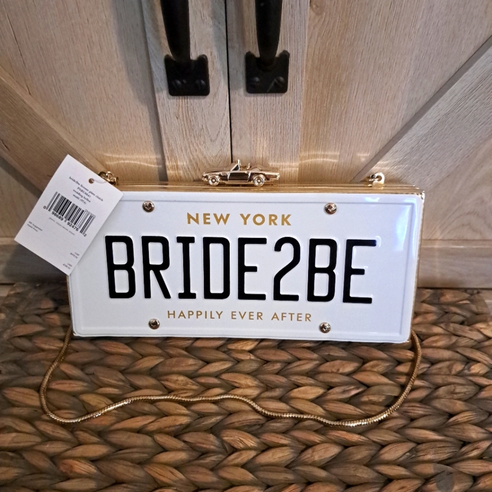 Kate Spade Bride2Be License Plate NWT